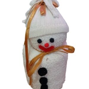 Festive Snowman Holiday Decor with Gold Accents